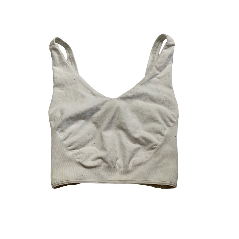 Free People Movement White Crop Top Tank Top Sleeveless Athleisure Activewear